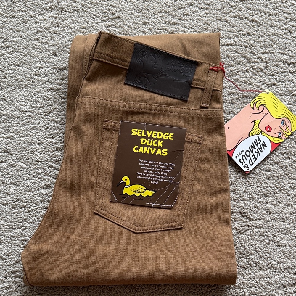 Naked & Famous Denim Slim Jeans in Brown